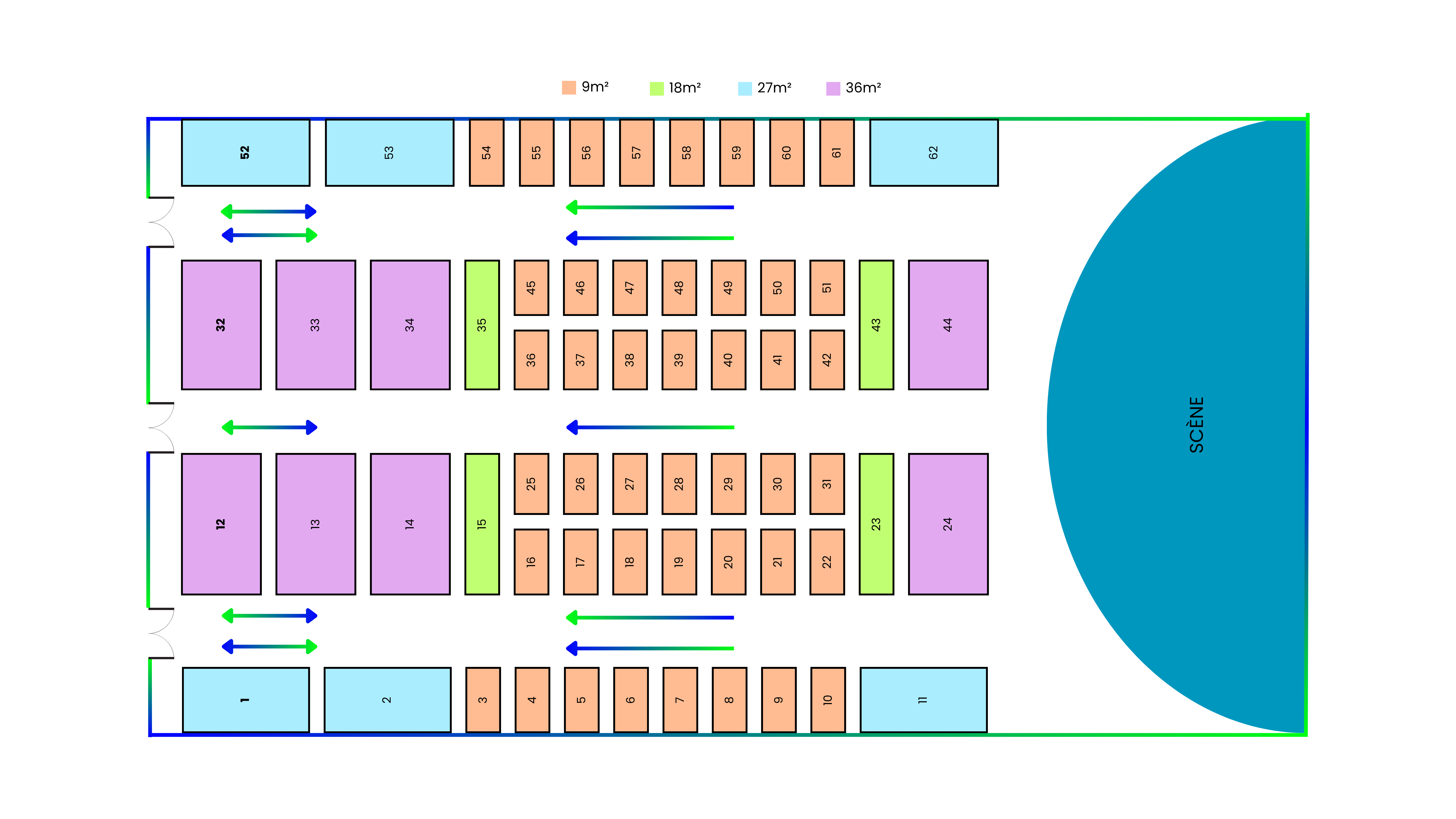 Plan d'implantation du salon SIDIM 2026 — Place Al Wahda, Agadir